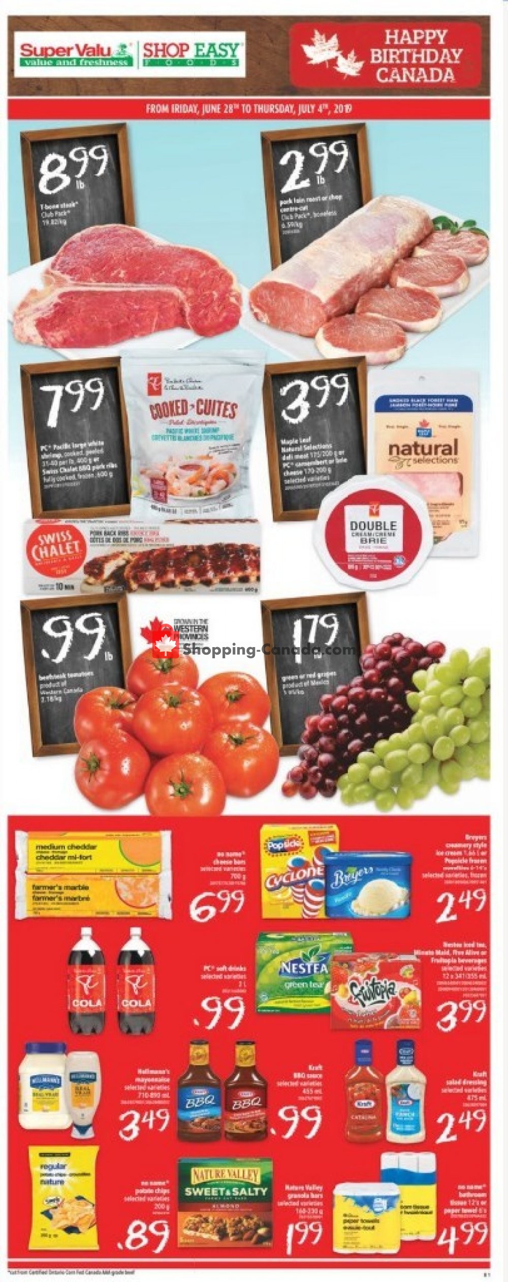Shop Easy Foods & SuperValu flyer from Friday June 28, 2019 to Thursday July 4, 2019 - page 1