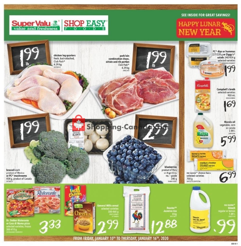 Shop Easy Foods & SuperValu flyer from Friday January 10, 2020 to Thursday January 16, 2020 - page 1