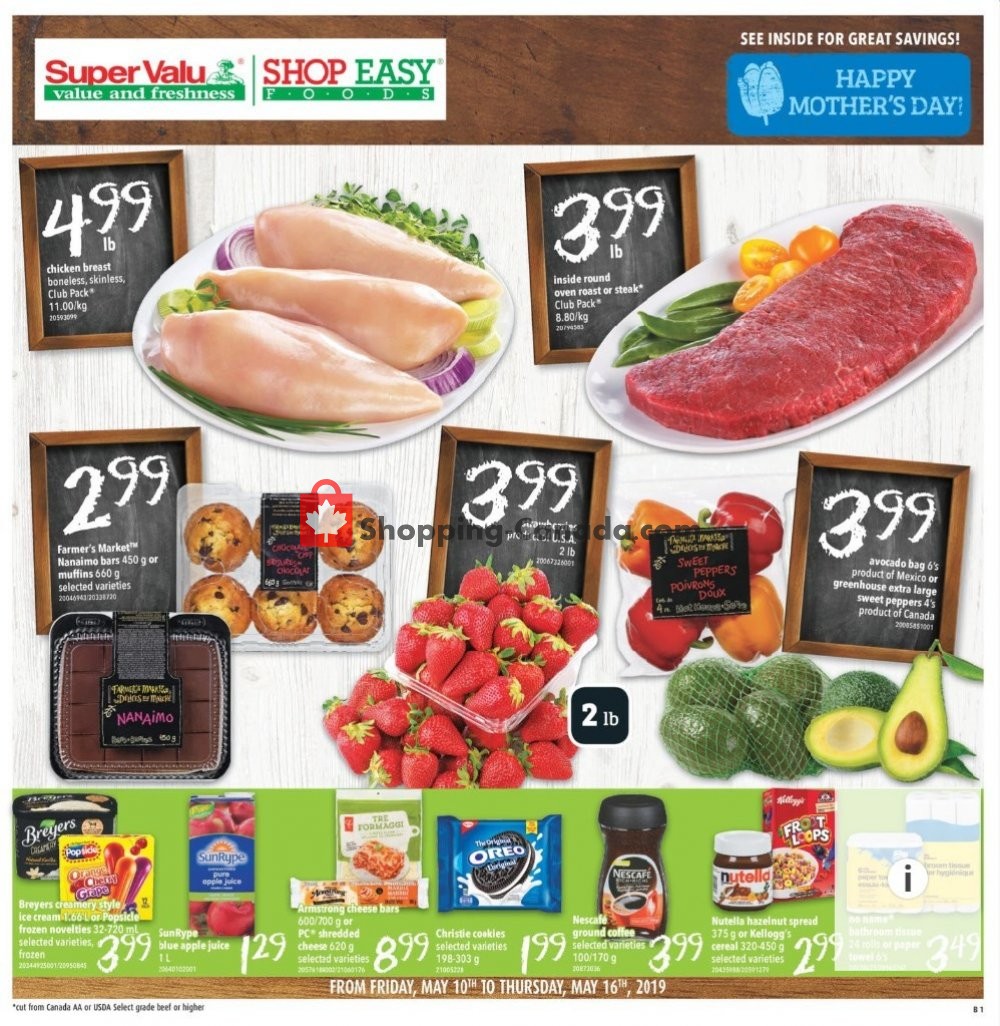 Shop Easy Foods & SuperValu flyer from Friday May 10, 2019 to Thursday May 16, 2019 - page 1