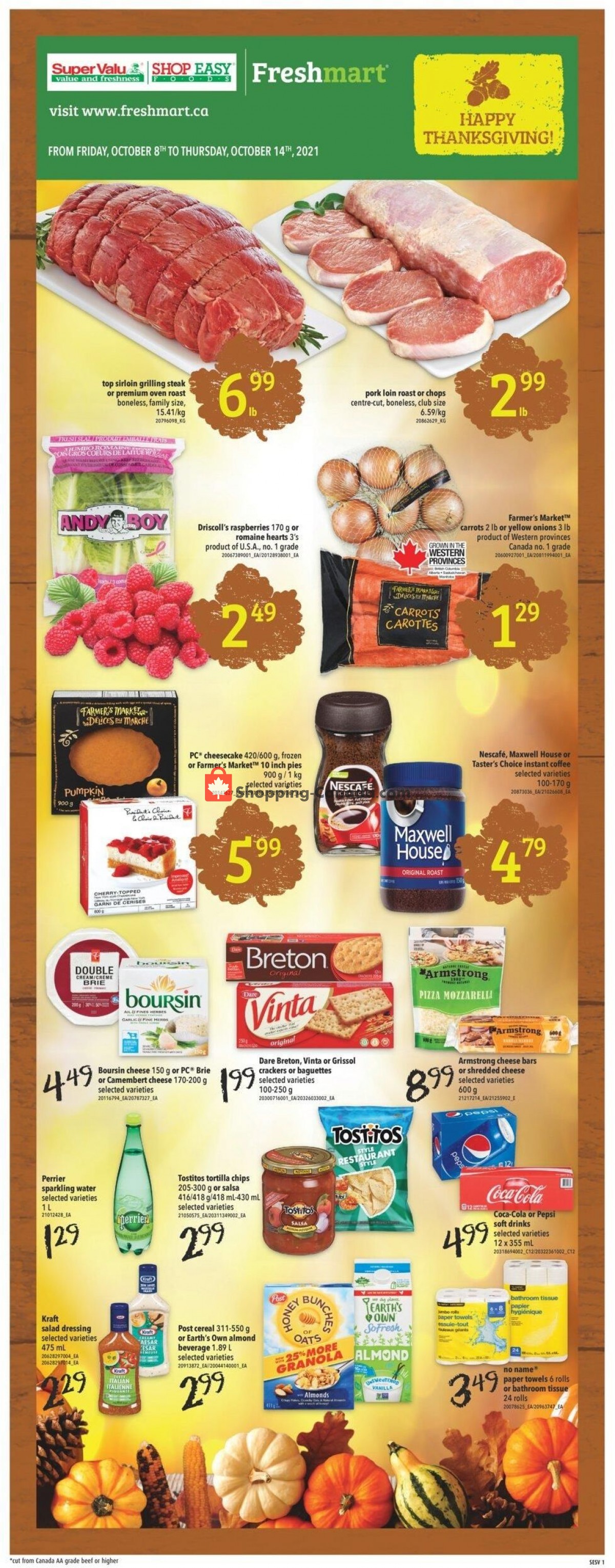 Shop Easy Foods & SuperValu flyer from Friday October 8, 2021 to Thursday October 14, 2021 - page 1