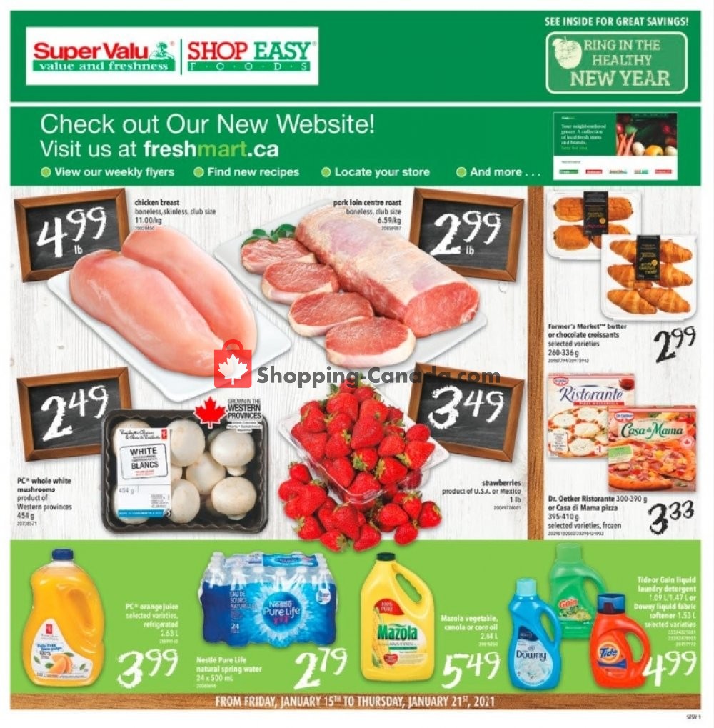 Shop Easy Foods & SuperValu flyer from Friday January 15, 2021 to Thursday January 21, 2021 - page 1