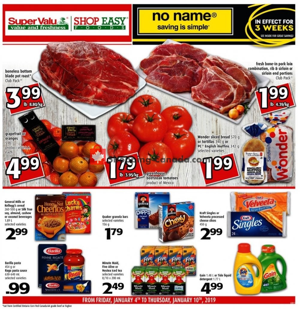 Shop Easy Foods & SuperValu flyer from Friday January 4, 2019 to Thursday January 10, 2019 - page 1