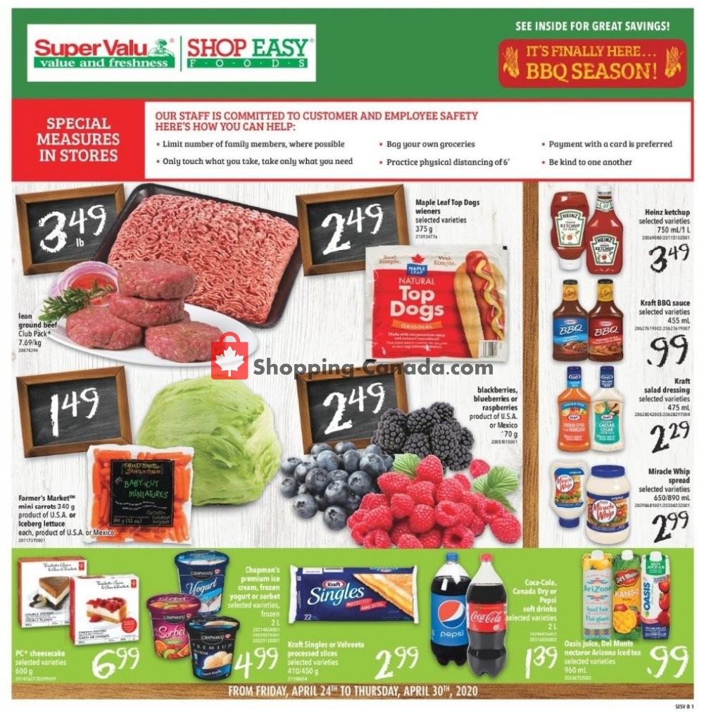 Shop Easy Foods & SuperValu flyer from Friday April 24, 2020 to Thursday April 30, 2020 - page 1
