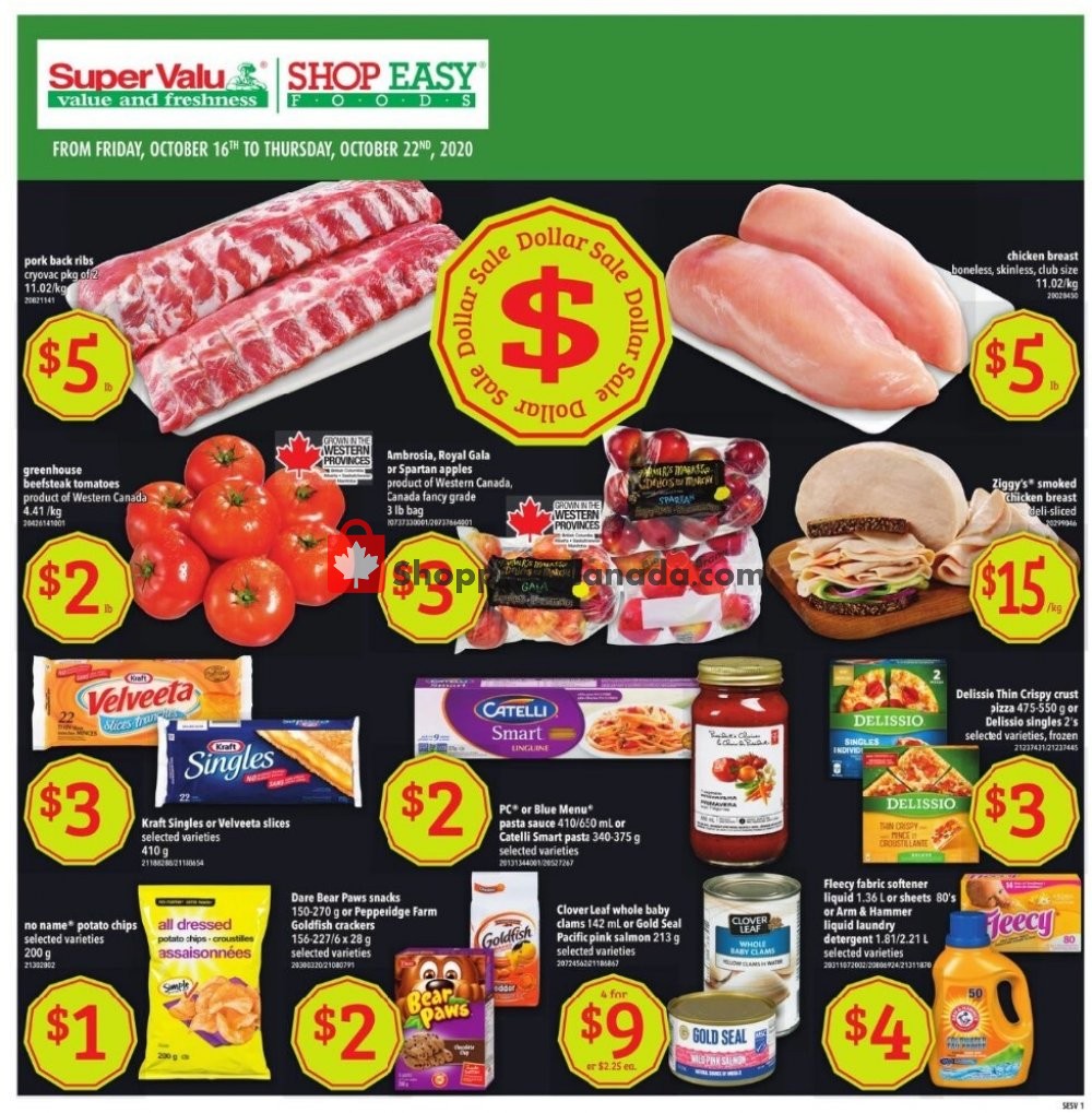 Shop Easy Foods & SuperValu flyer from Friday October 16, 2020 to Thursday October 22, 2020 - page 1