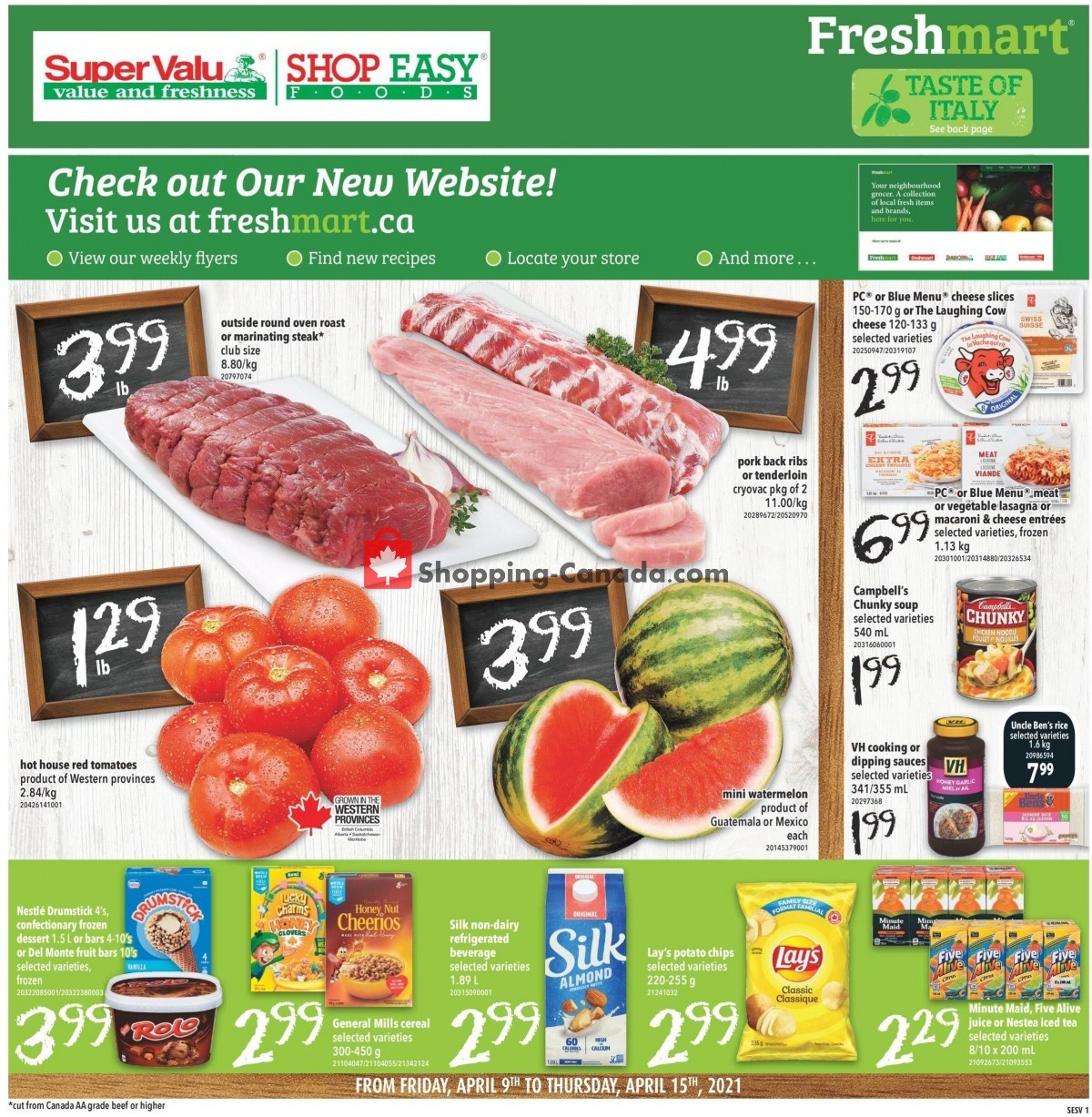 Shop Easy Foods & SuperValu flyer from Friday April 9, 2021 to Thursday April 15, 2021 - page 1