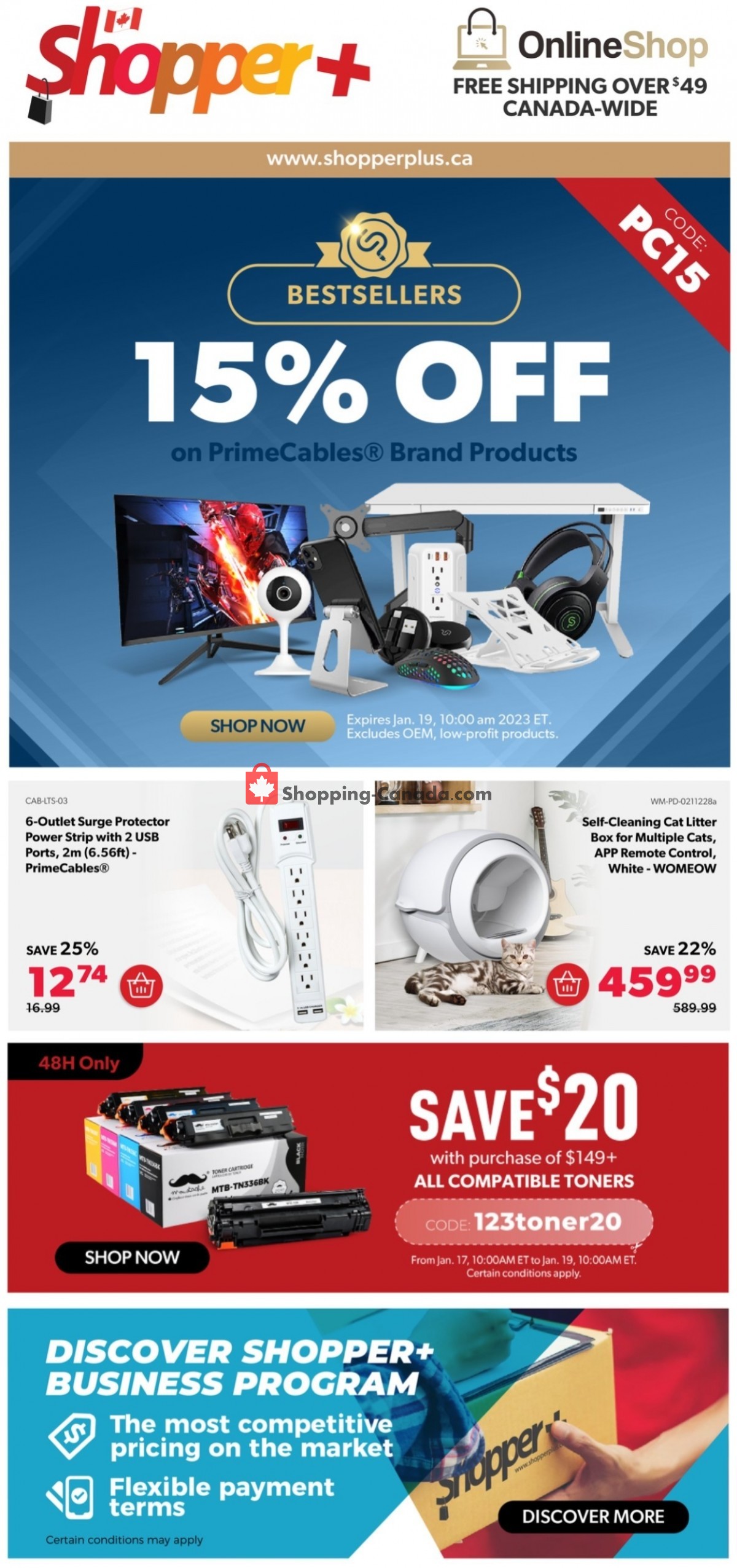 Shopper plus flyer from Tuesday January 17, 2023 to Tuesday January 24, 2023 - page 1