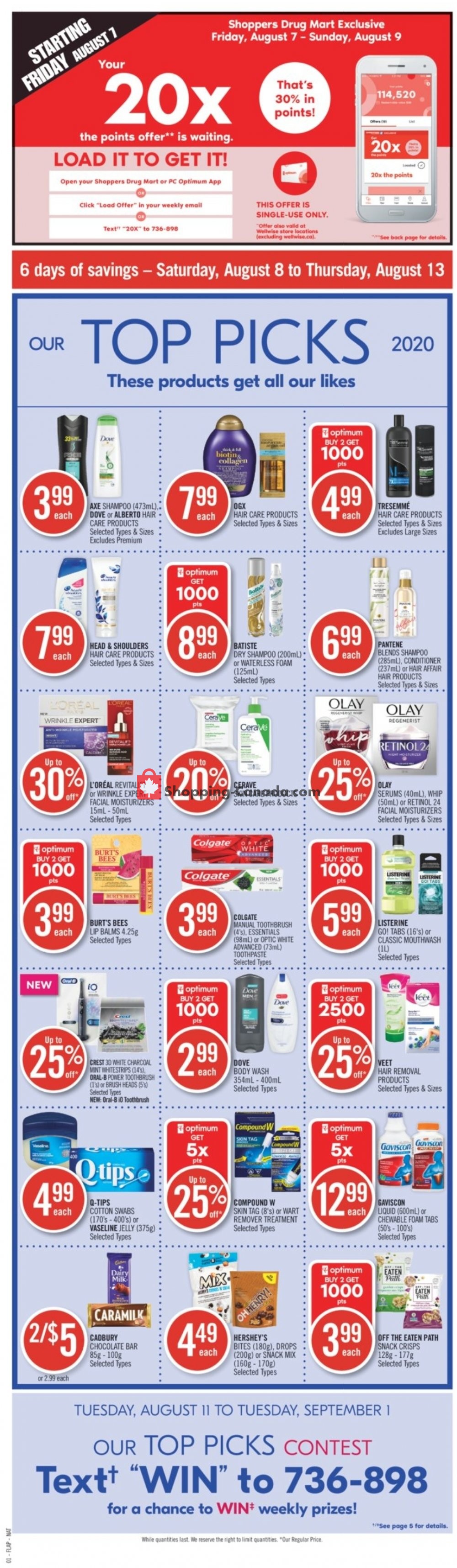 Shoppers Drug Mart flyer from Saturday August 8, 2020 to Thursday August 13, 2020 - page 2