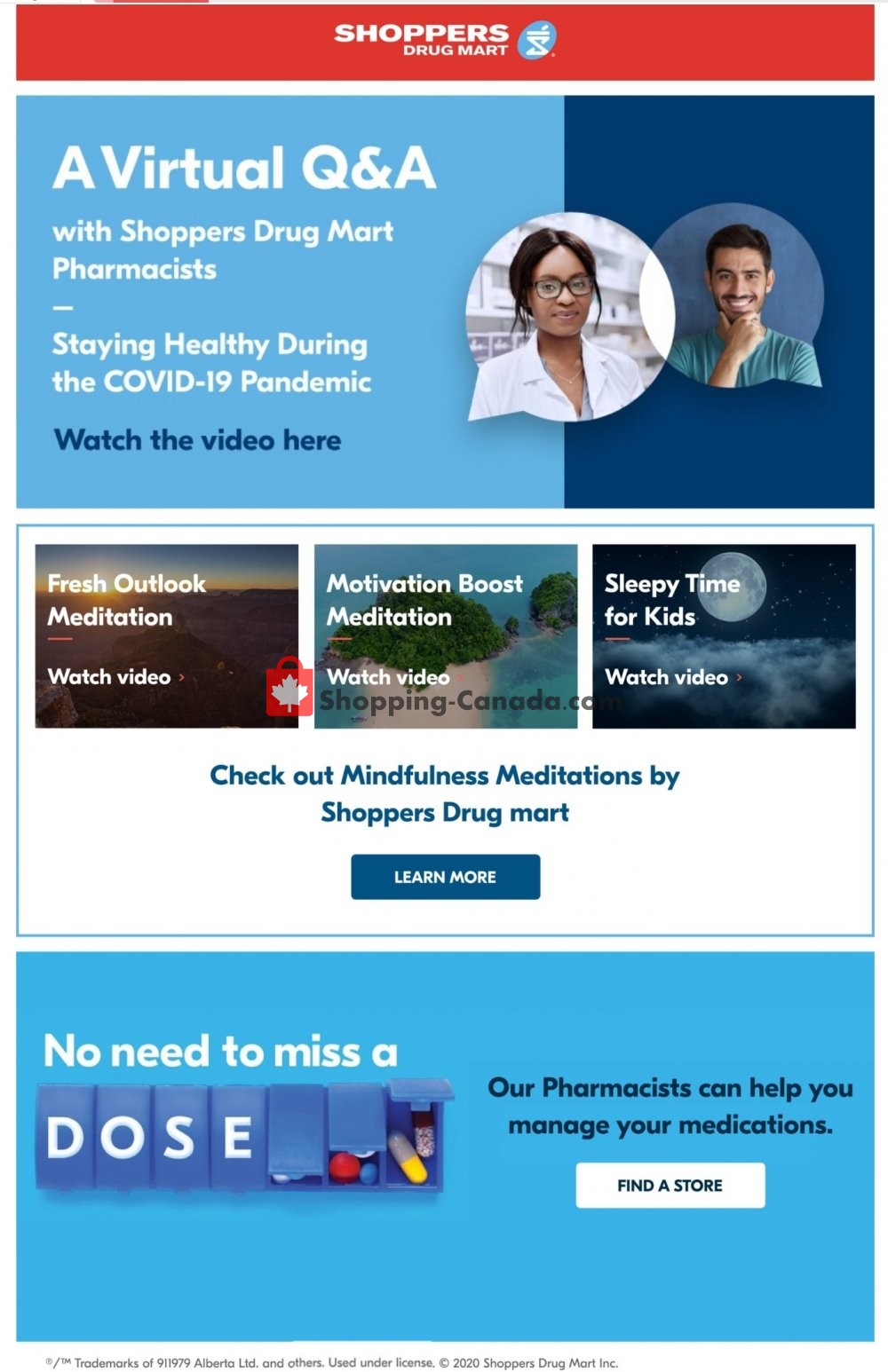 Shoppers Drug Mart flyer from Saturday July 11, 2020 to Thursday July 16, 2020 - page 1
