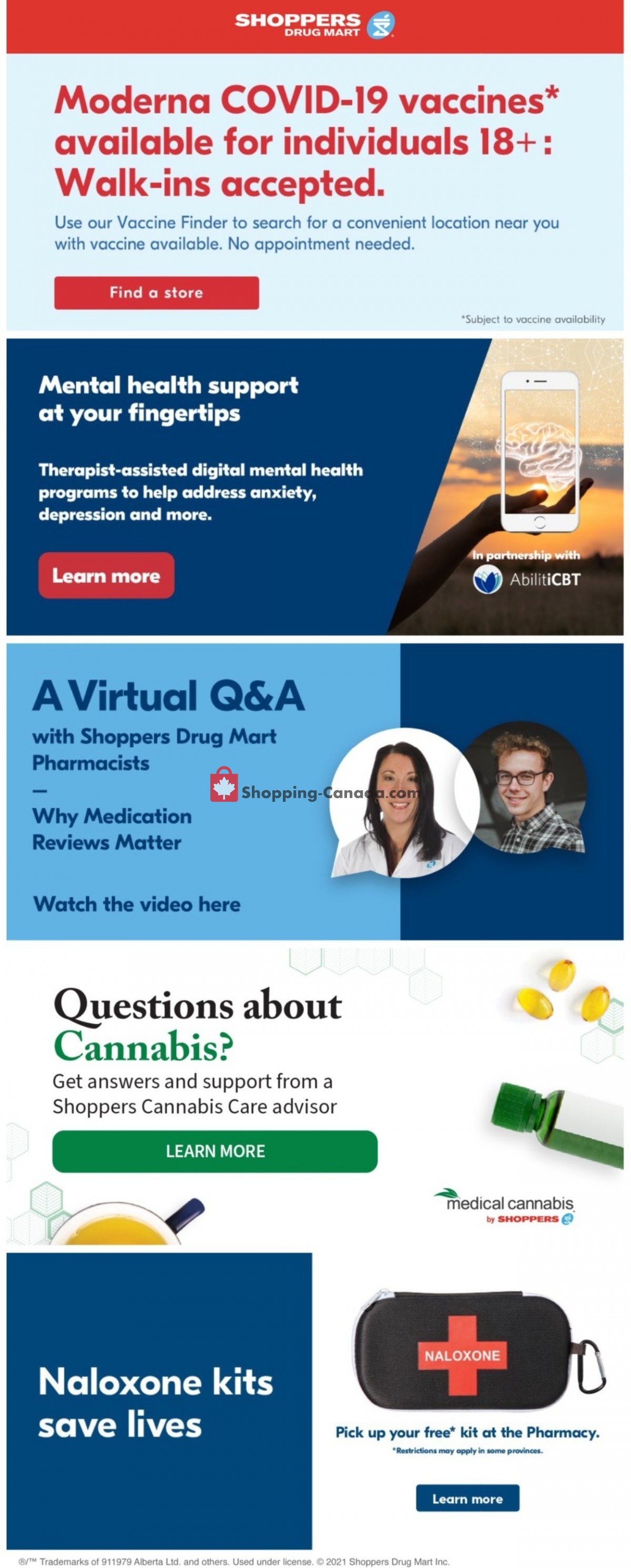 Shoppers Drug Mart flyer from Saturday July 17, 2021 to Friday July 23, 2021 - page 1