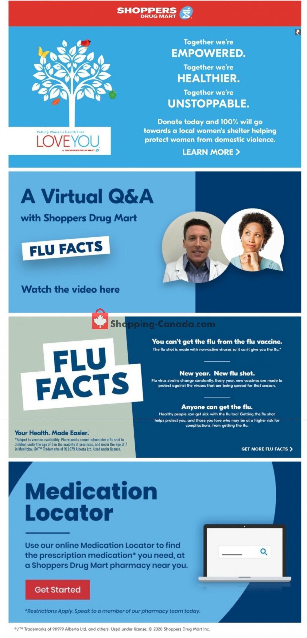 Shoppers Drug Mart flyer from Saturday October 17, 2020 to Thursday October 22, 2020 - page 1