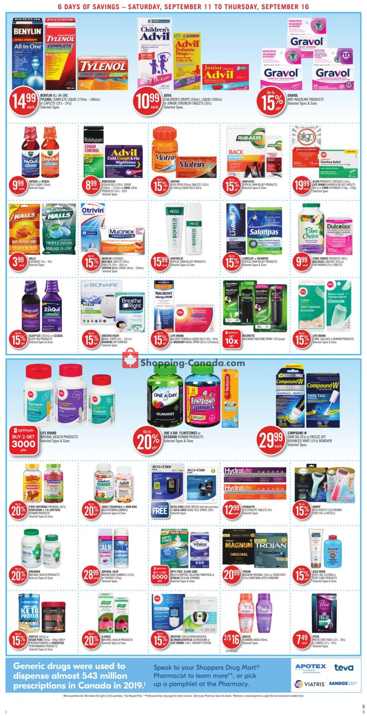 Shoppers Drug Mart flyer from Saturday September 11, 2021 to Thursday September 16, 2021 - page 4