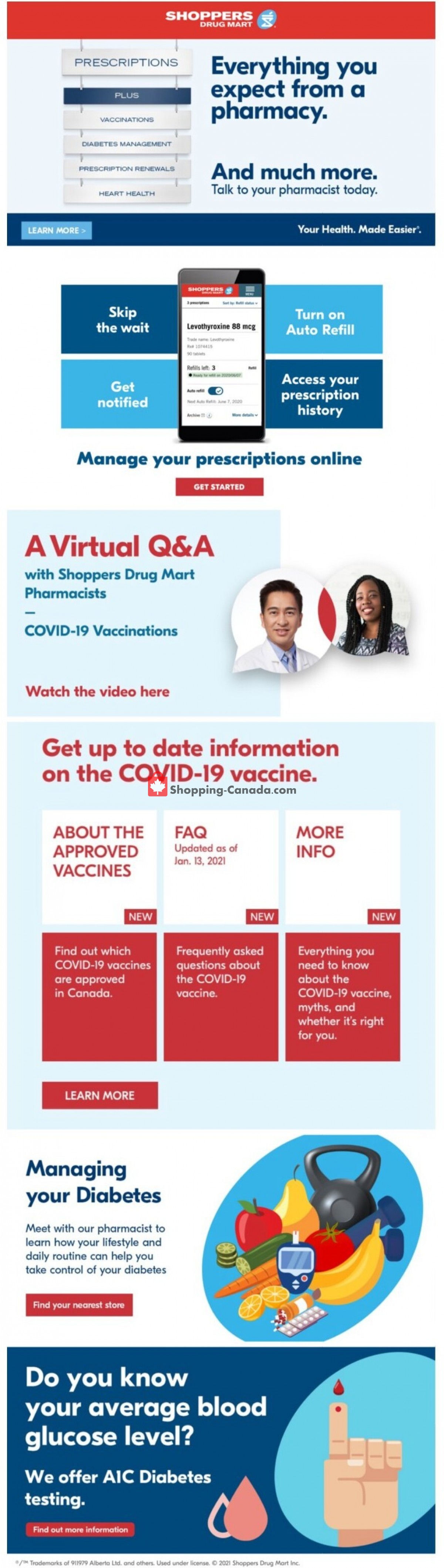 Shoppers Drug Mart flyer from Saturday February 27, 2021 to Thursday March 4, 2021 - page 1