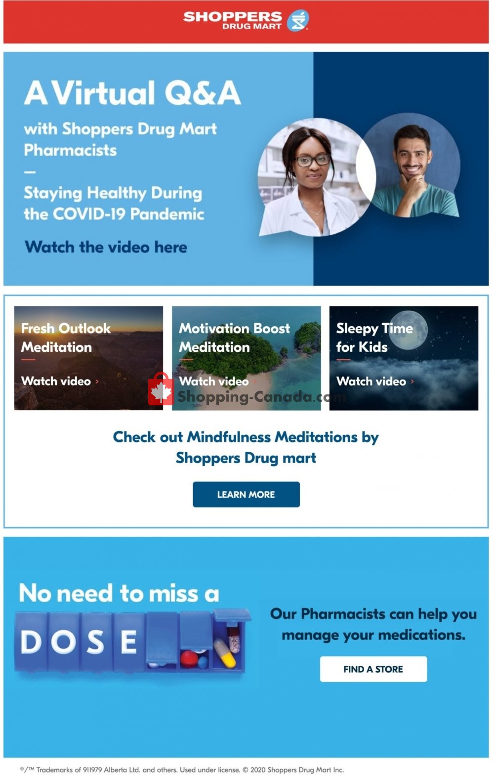 Shoppers Drug Mart flyer from Saturday July 11, 2020 to Thursday July 16, 2020 - page 1