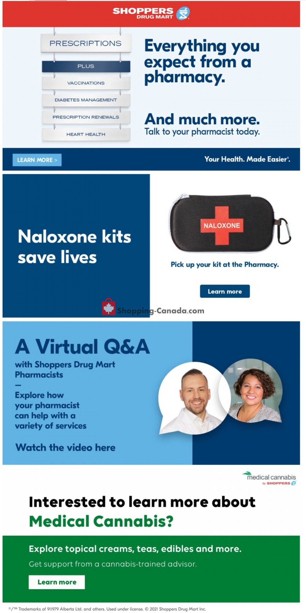 Shoppers Drug Mart flyer from Saturday May 1, 2021 to Thursday May 6, 2021 - page 1