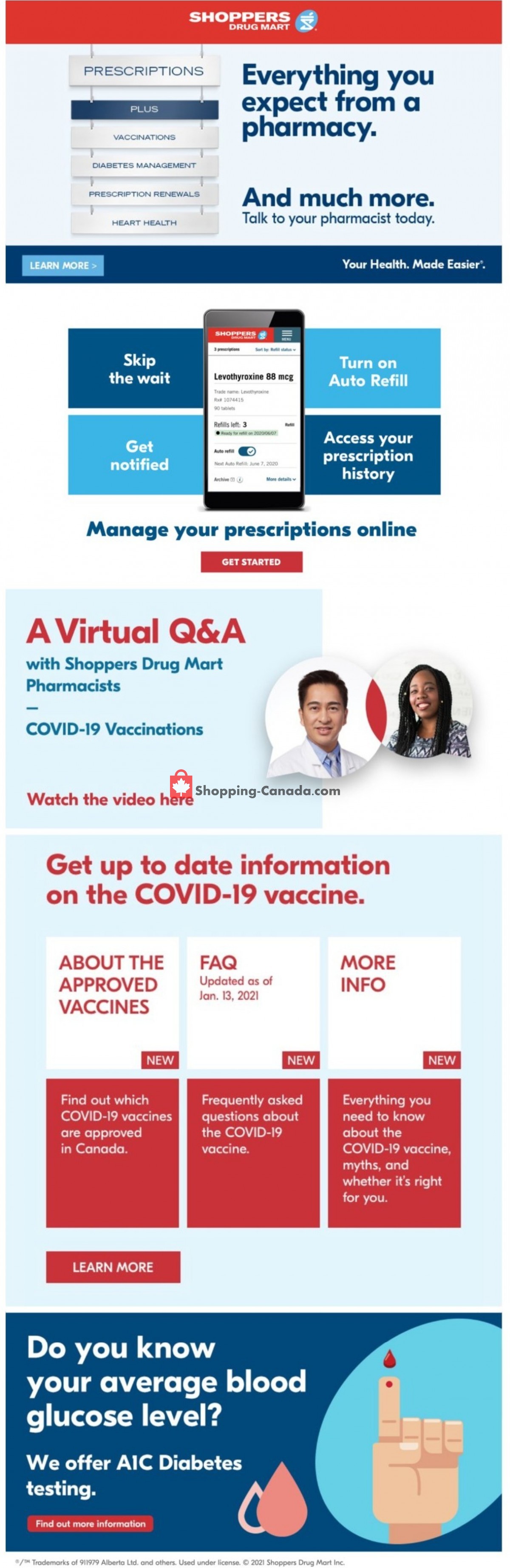 Shoppers Drug Mart flyer from Saturday February 27, 2021 to Thursday March 4, 2021 - page 1