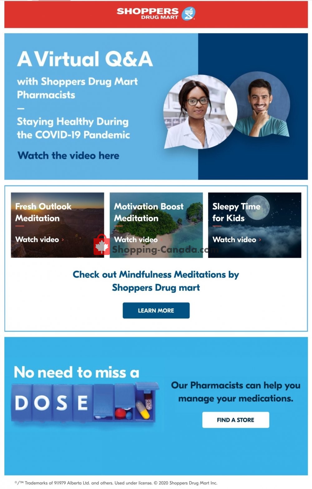 Shoppers Drug Mart flyer from Saturday July 11, 2020 to Thursday July 16, 2020 - page 1