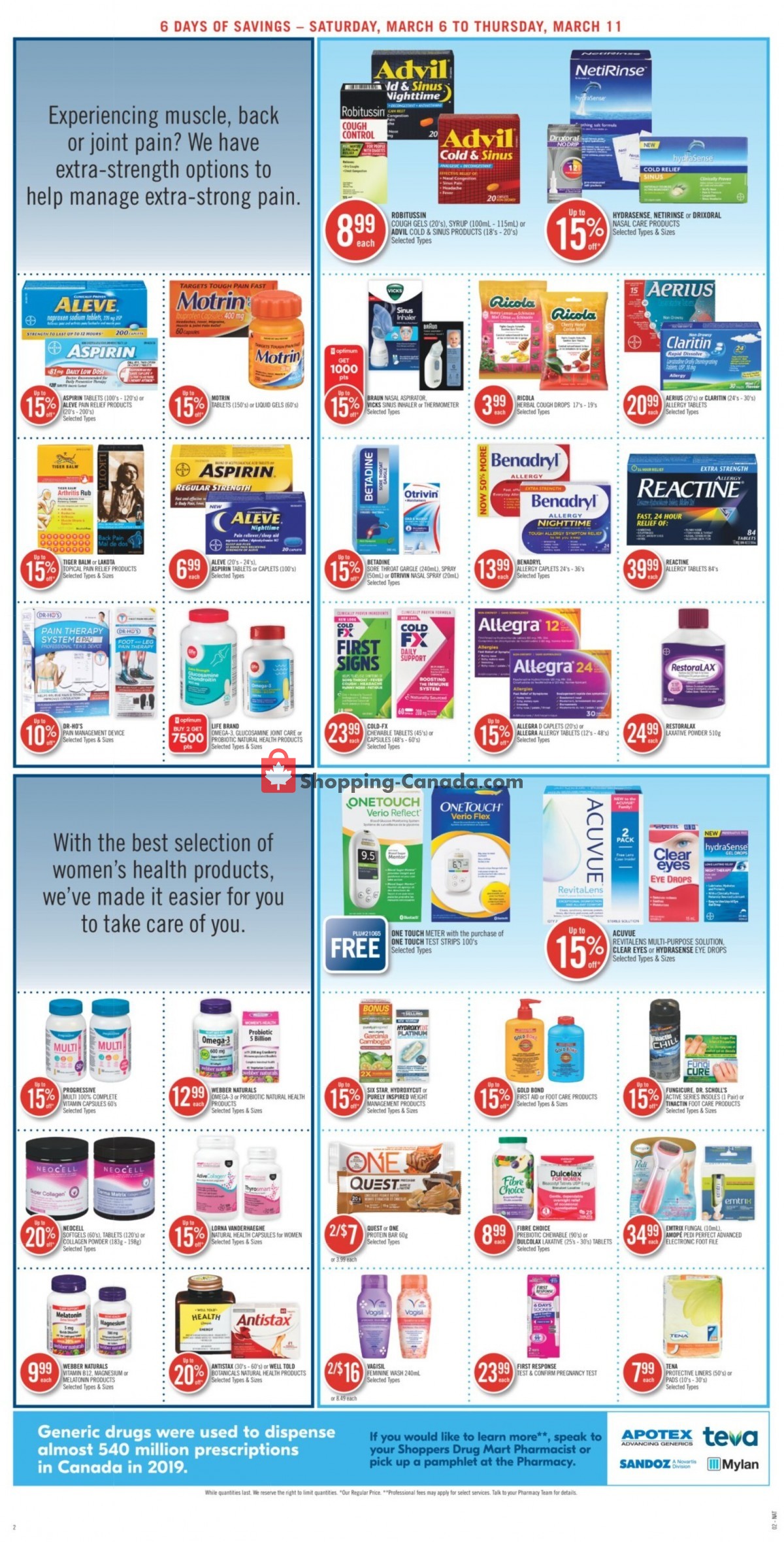 Shoppers Drug Mart flyer from Saturday March 6, 2021 to Thursday March 11, 2021 - page 6