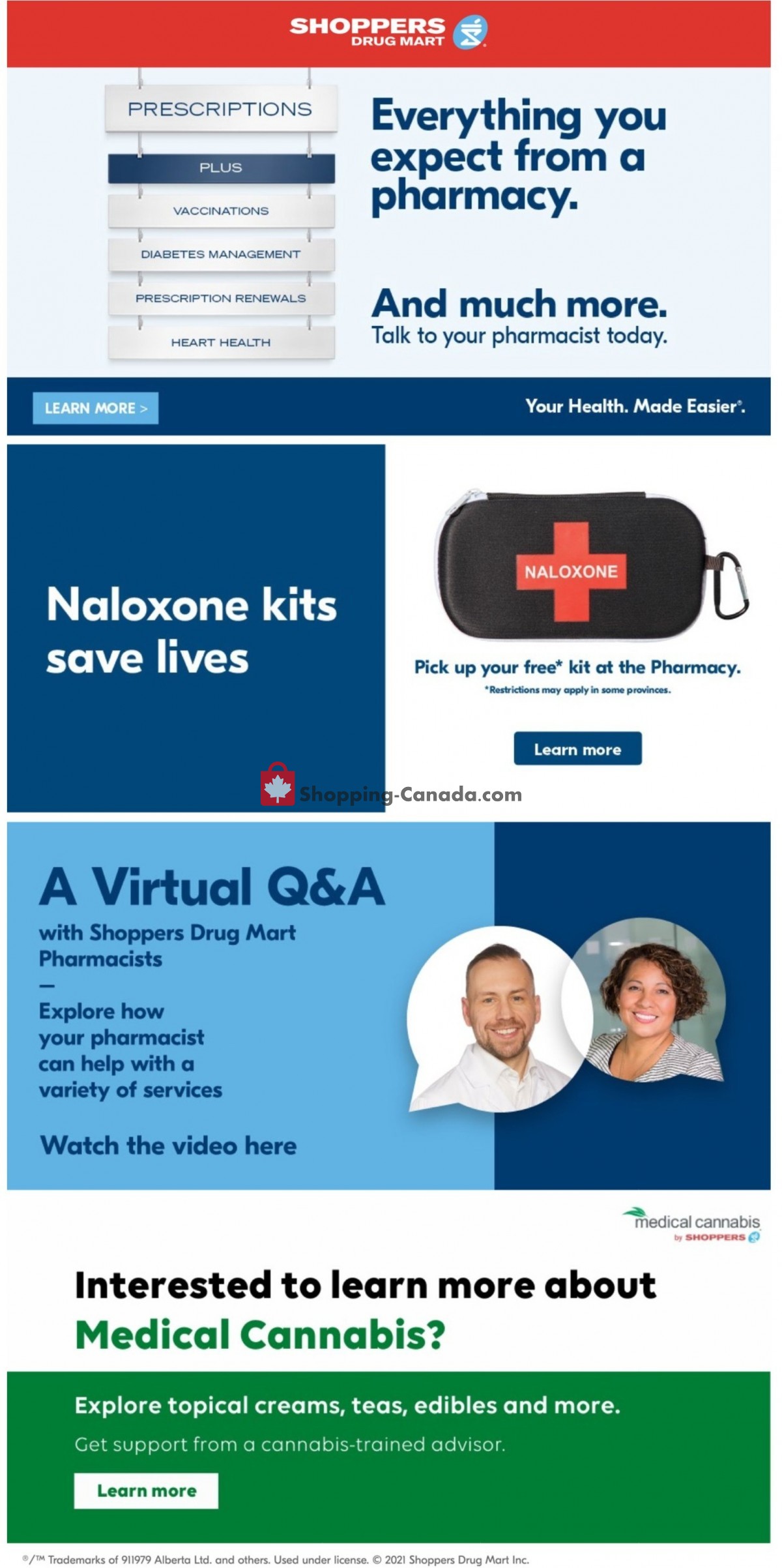 Shoppers Drug Mart flyer from Saturday May 1, 2021 to Thursday May 6, 2021 - page 1