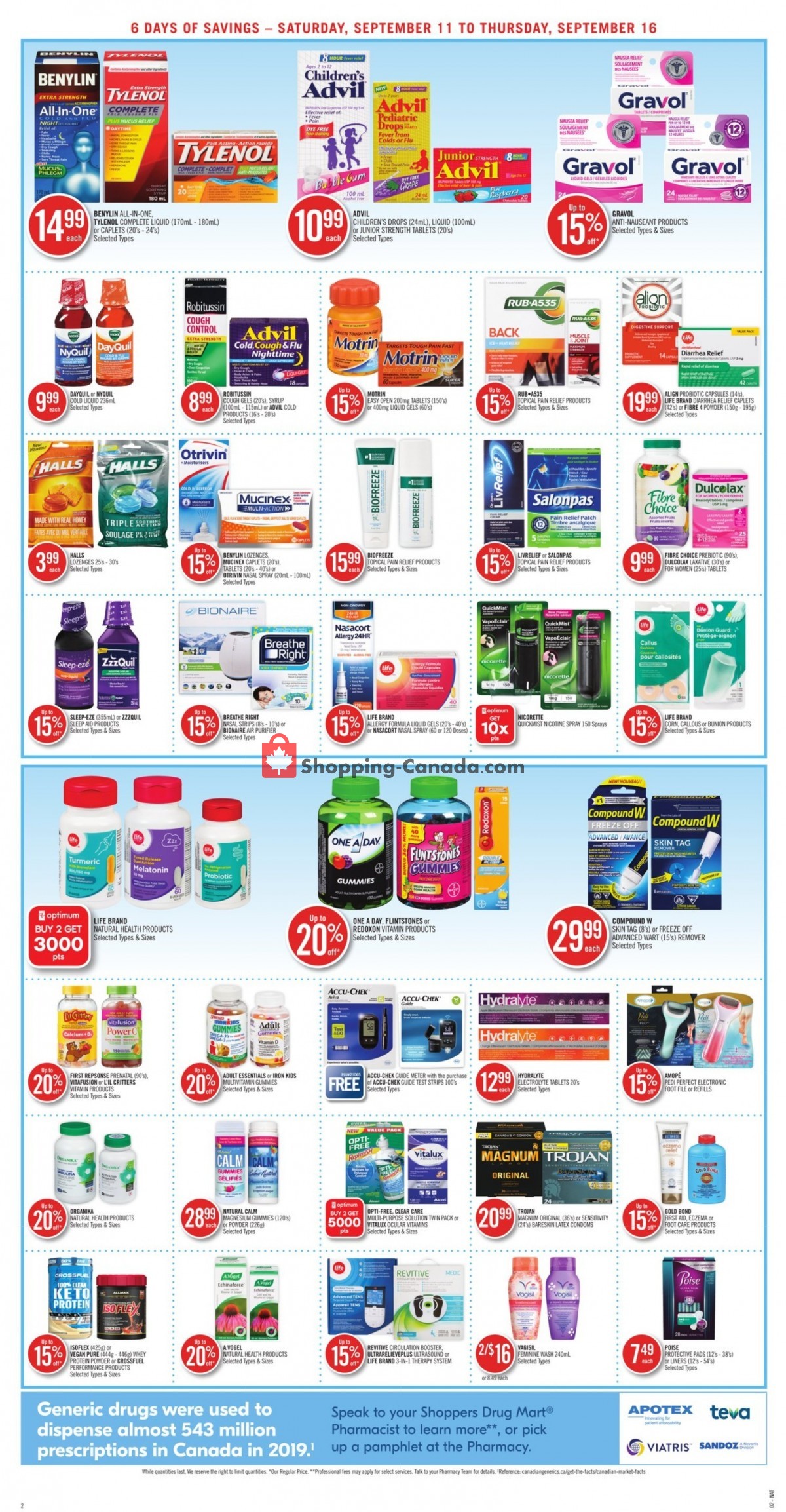 Shoppers Drug Mart flyer from Saturday September 11, 2021 to Thursday September 16, 2021 - page 4