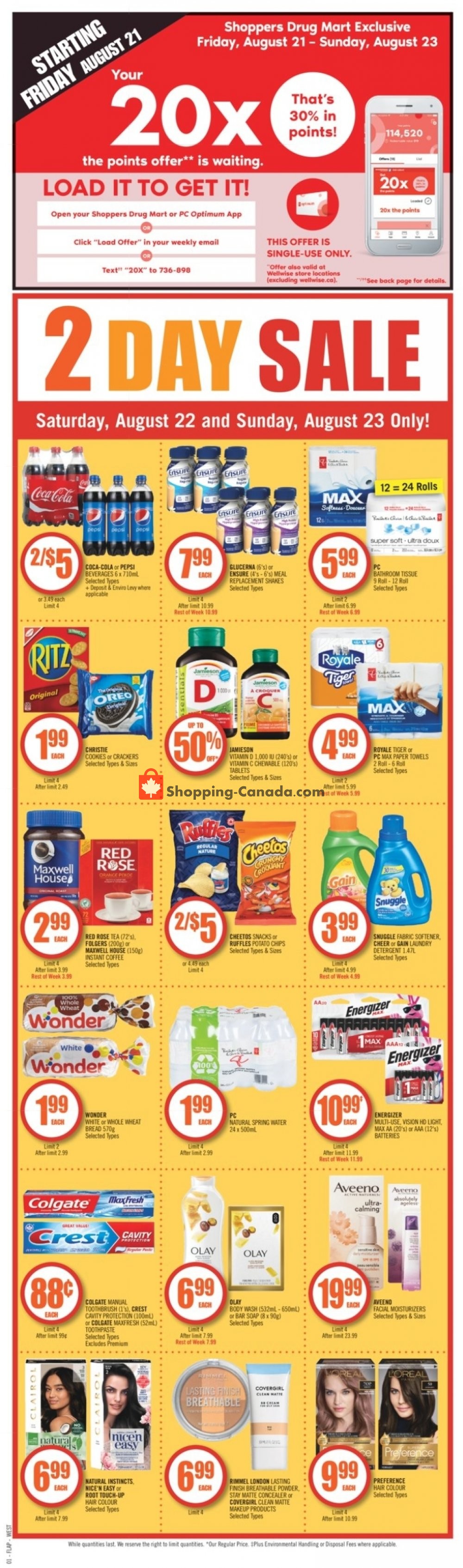 Shoppers Drug Mart flyer from Saturday August 22, 2020 to Thursday August 27, 2020 - page 2