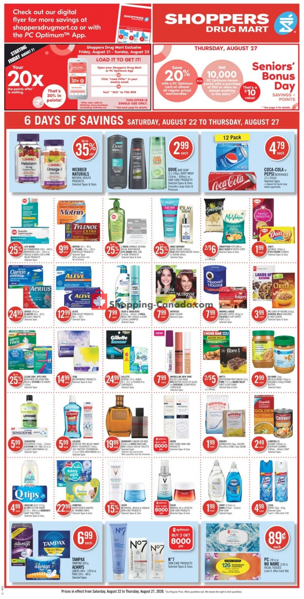 Shoppers Drug Mart flyer from Saturday August 22, 2020 to Thursday August 27, 2020 - page 4