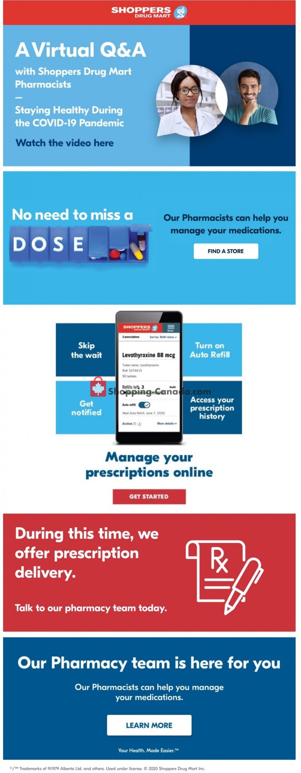 Shoppers Drug Mart flyer from Saturday August 8, 2020 to Thursday August 13, 2020 - page 1