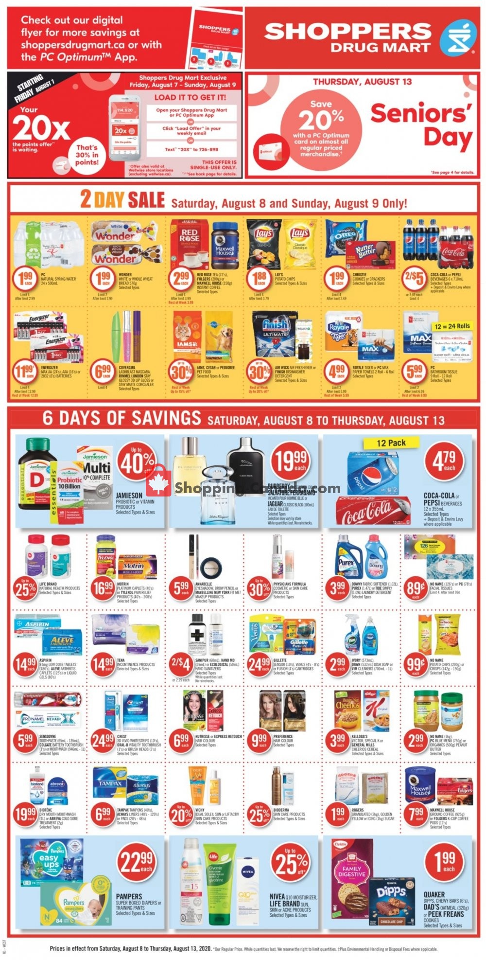 Shoppers Drug Mart flyer from Saturday August 8, 2020 to Thursday August 13, 2020 - page 4