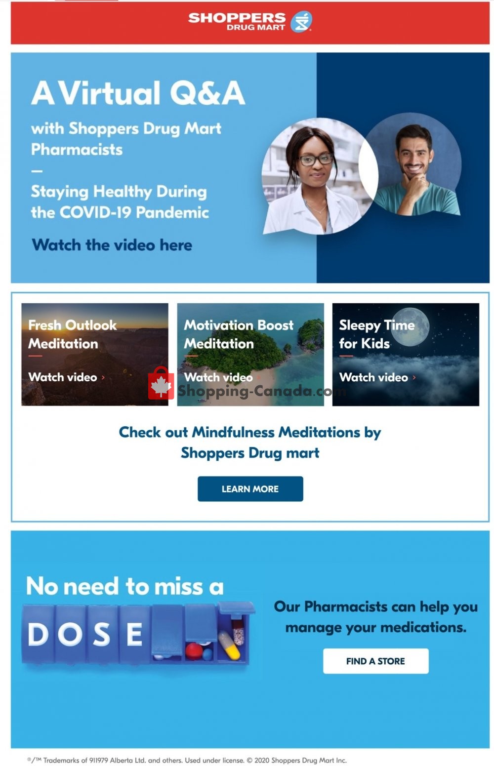 Shoppers Drug Mart flyer from Saturday July 11, 2020 to Thursday July 16, 2020 - page 1