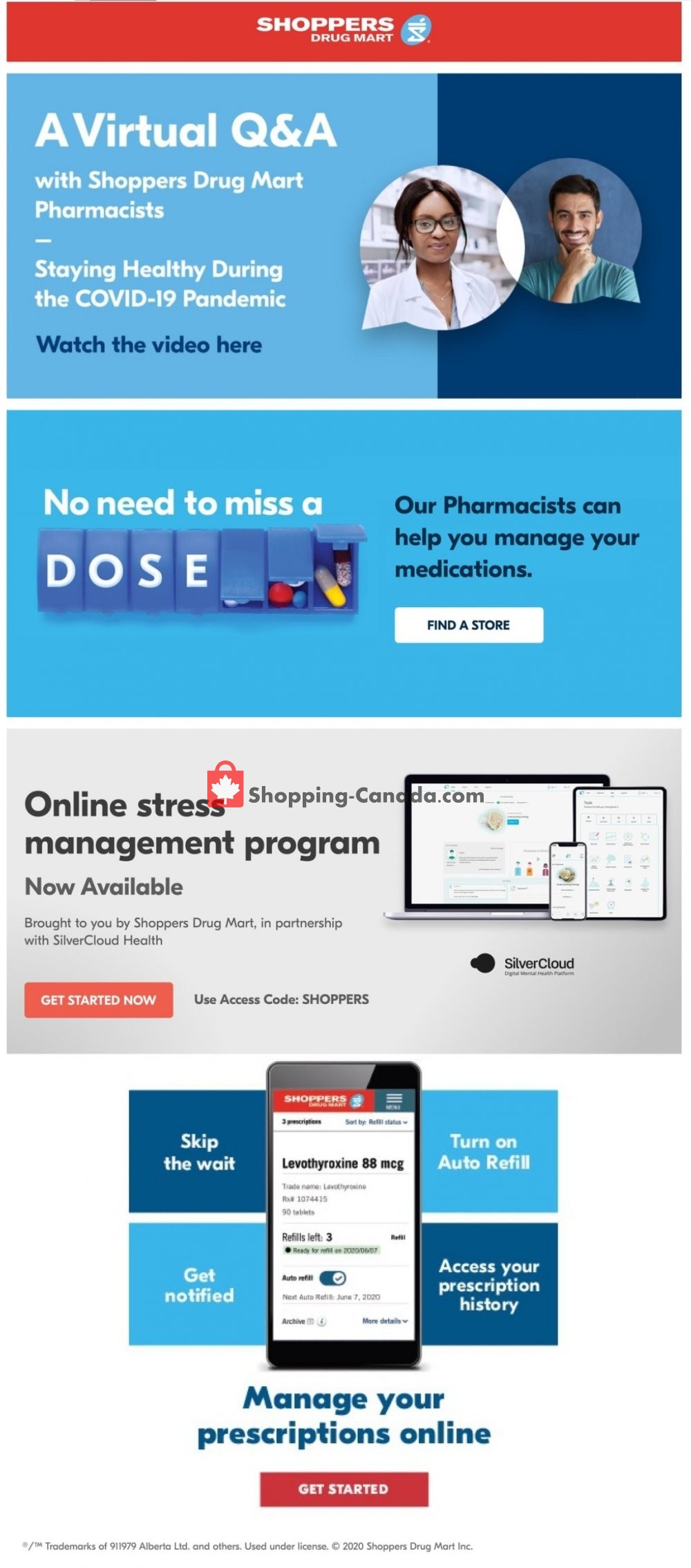 Shoppers Drug Mart flyer from Saturday July 4, 2020 to Thursday July 9, 2020 - page 1