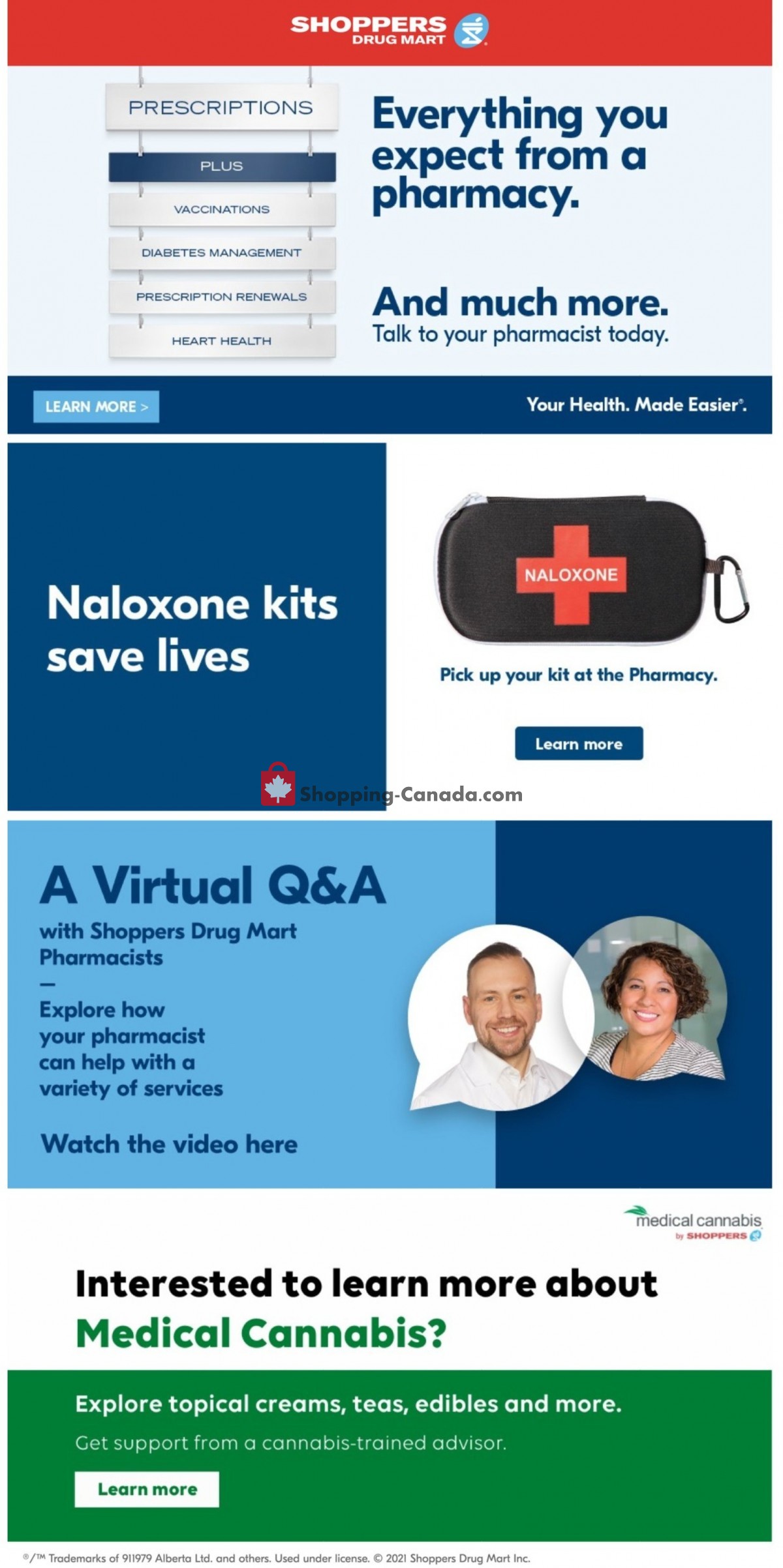 Shoppers Drug Mart flyer from Saturday May 1, 2021 to Thursday May 6, 2021 - page 1