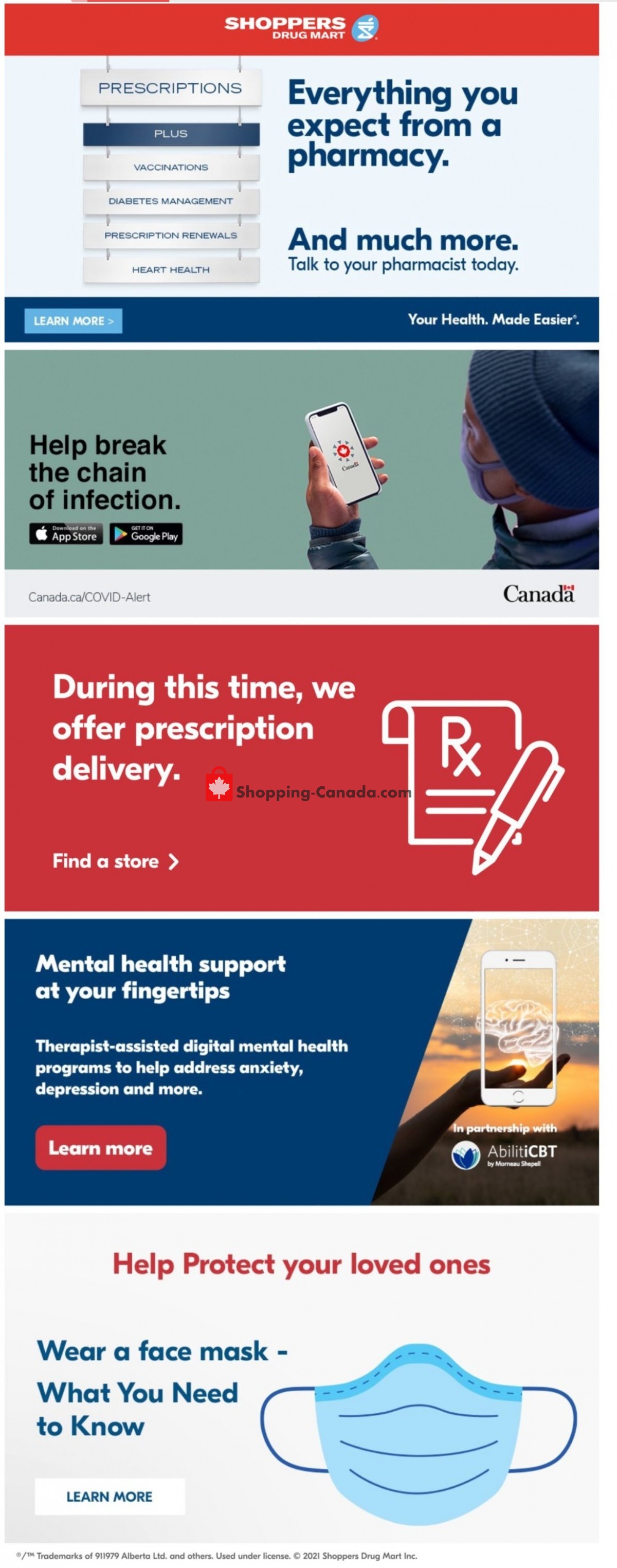 Shoppers Drug Mart flyer from Saturday May 15, 2021 to Thursday May 20, 2021 - page 1