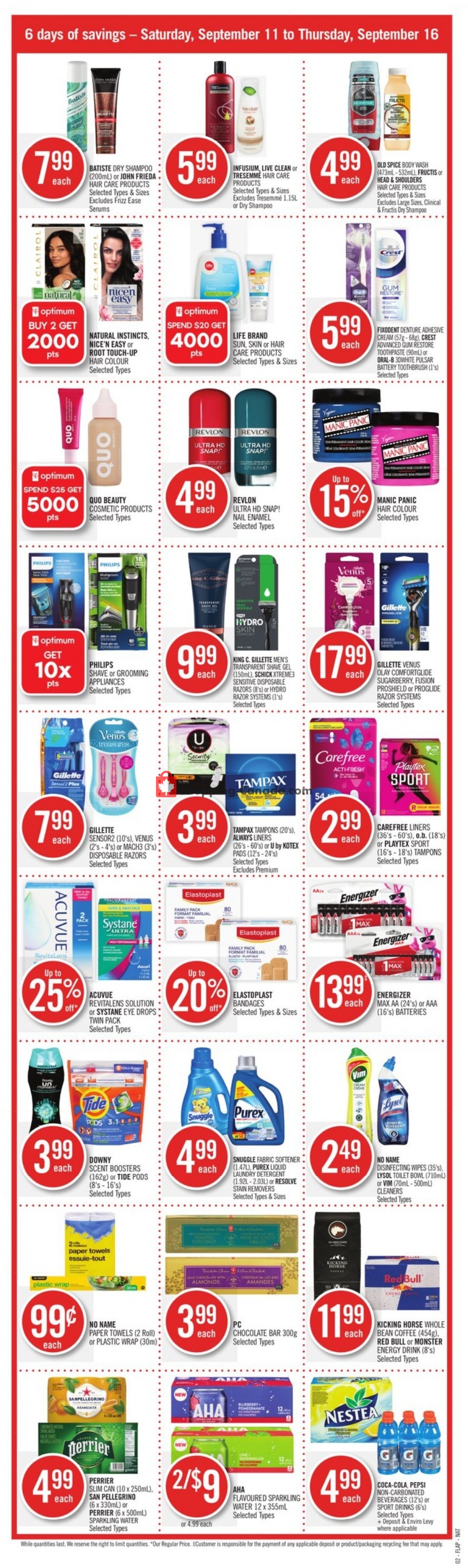 Shoppers Drug Mart flyer from Saturday September 11, 2021 to Thursday September 16, 2021 - page 2