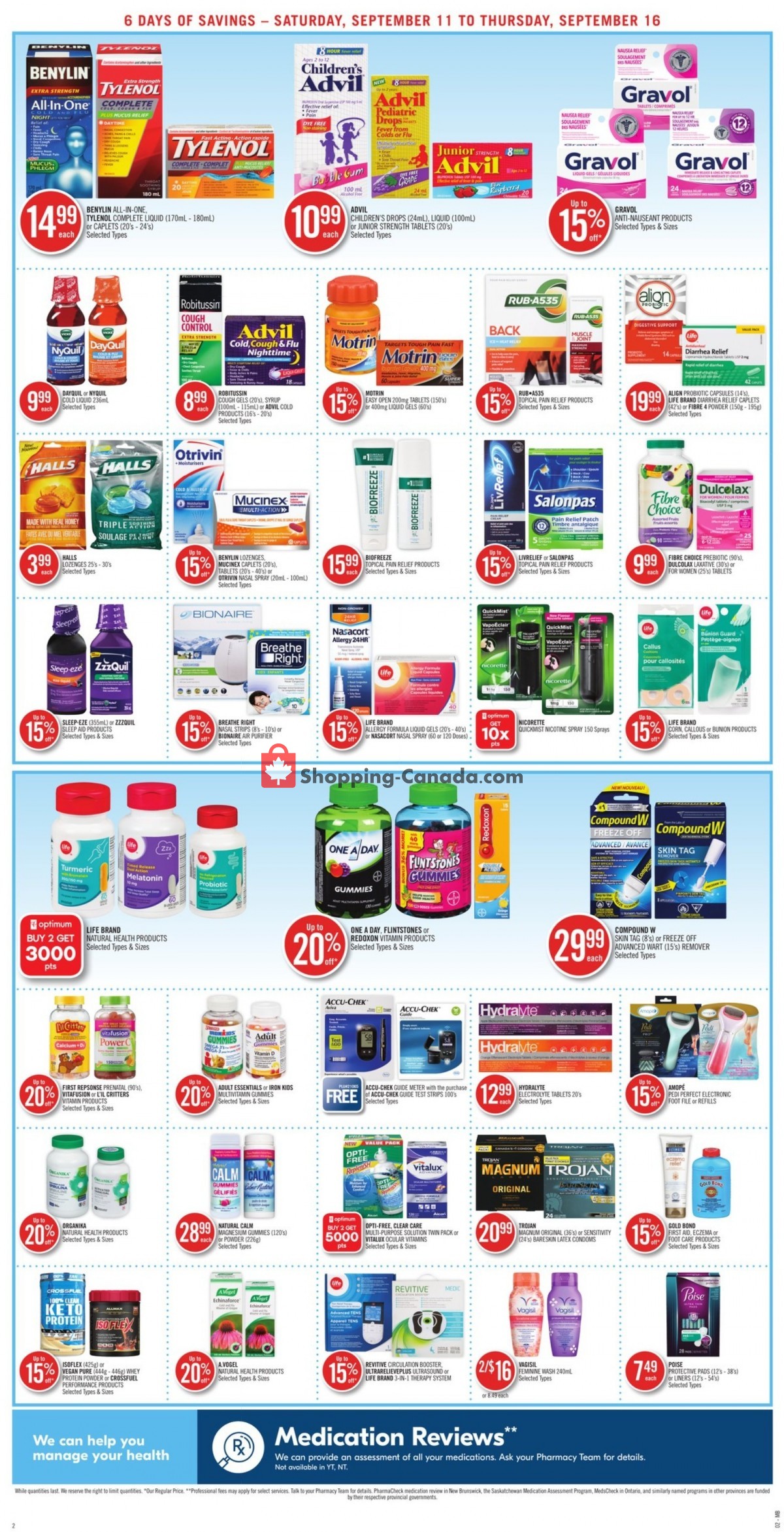 Shoppers Drug Mart flyer from Saturday September 11, 2021 to Thursday September 16, 2021 - page 4