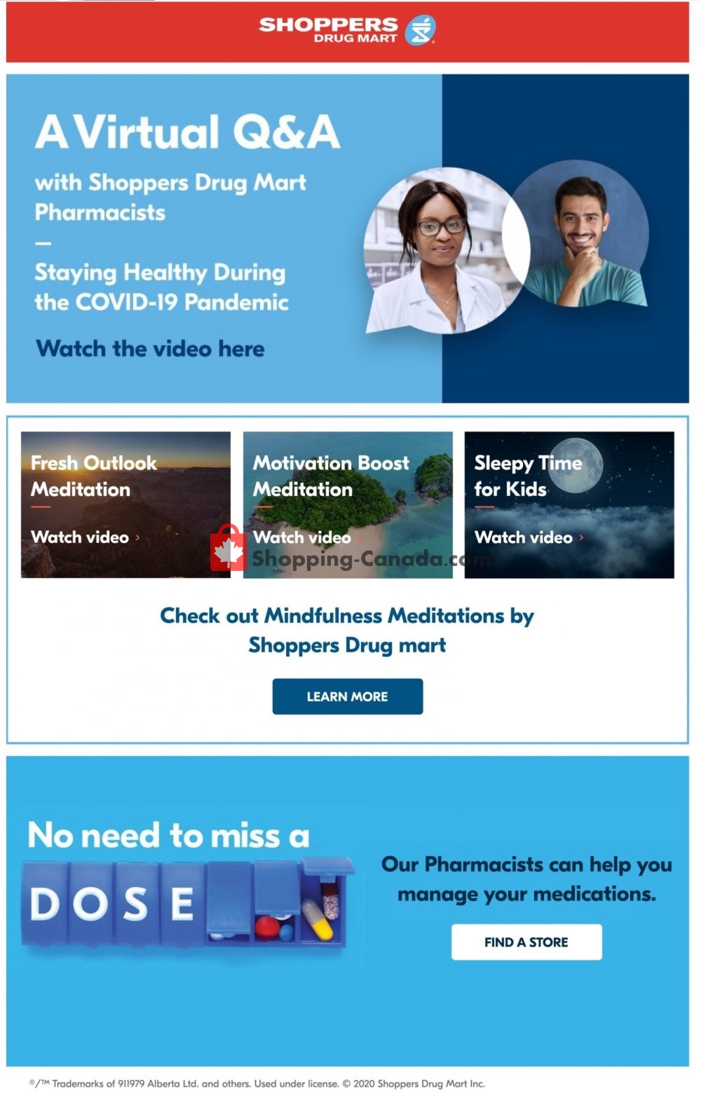 Shoppers Drug Mart flyer from Saturday July 11, 2020 to Thursday July 16, 2020 - page 1