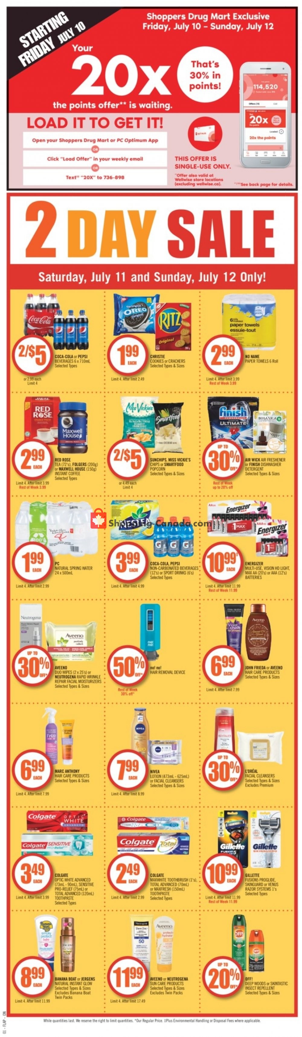 Shoppers Drug Mart flyer from Saturday July 11, 2020 to Thursday July 16, 2020 - page 2