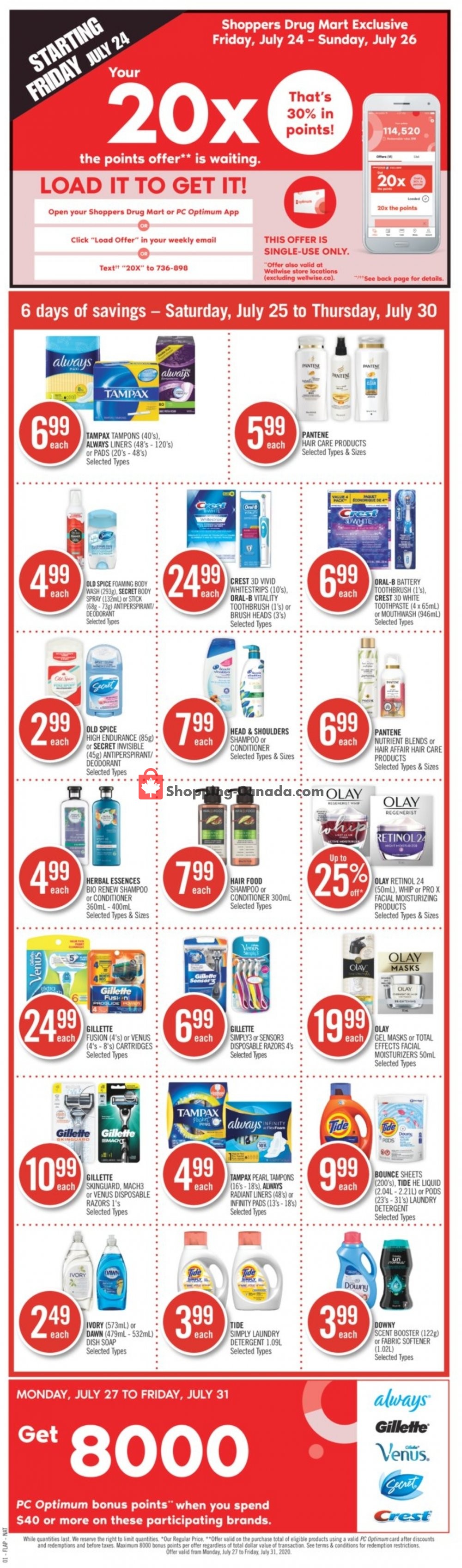 Shoppers Drug Mart flyer from Saturday July 25, 2020 to Thursday July 30, 2020 - page 2