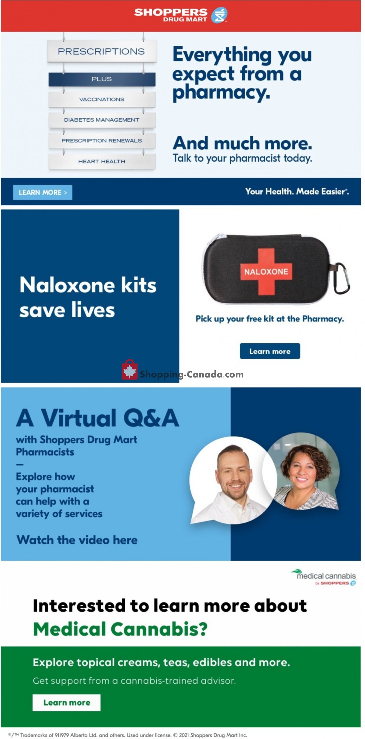 Shoppers Drug Mart flyer from Saturday May 1, 2021 to Thursday May 6, 2021 - page 1