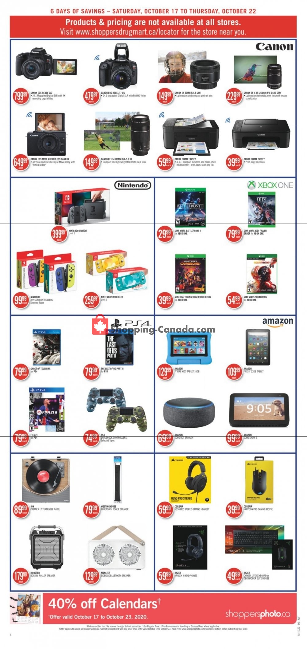 Shoppers Drug Mart flyer from Saturday October 17, 2020 to Thursday October 22, 2020 - page 20