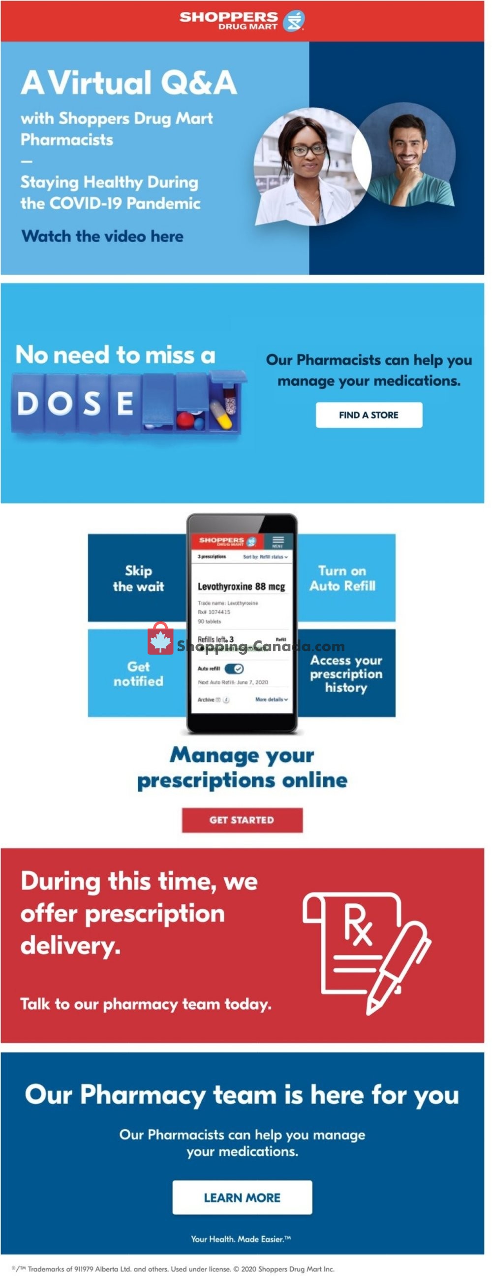 Shoppers Drug Mart flyer from Saturday August 8, 2020 to Thursday August 13, 2020 - page 1