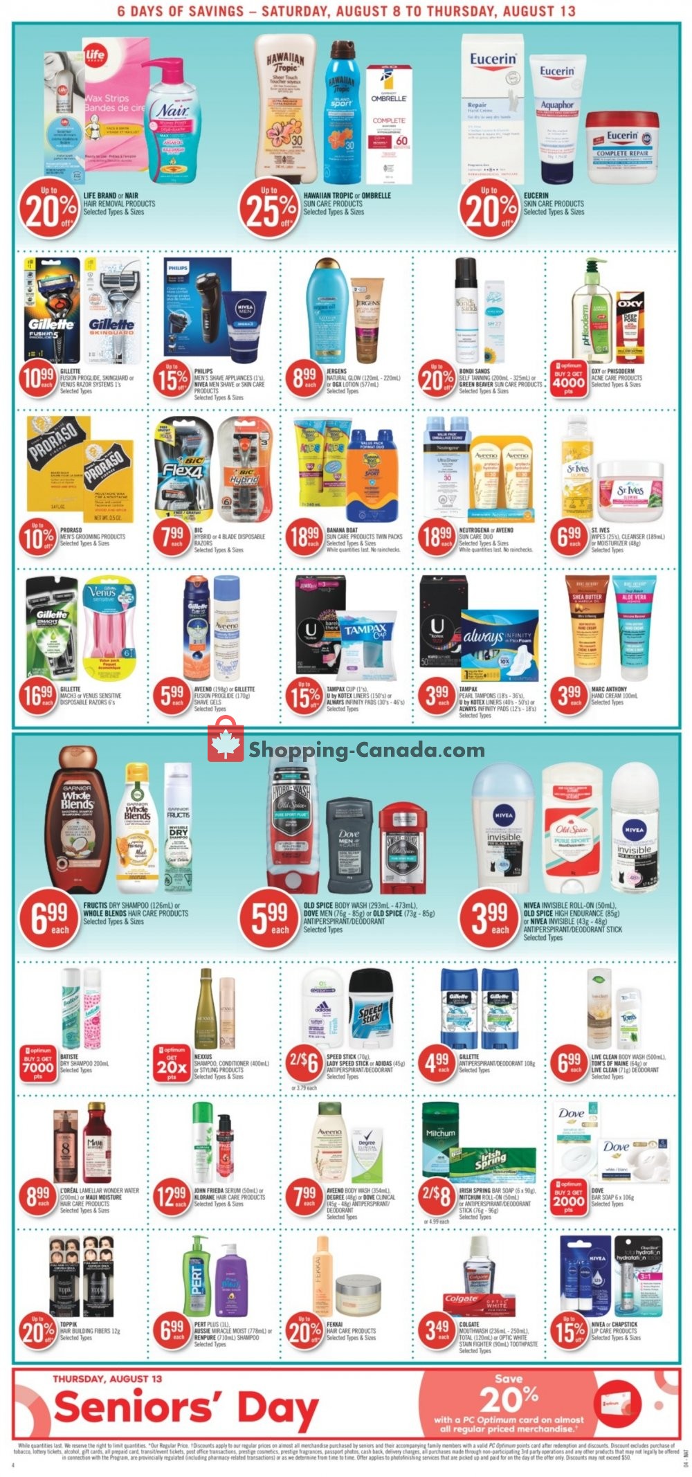 Shoppers Drug Mart flyer from Saturday August 8, 2020 to Thursday August 13, 2020 - page 13