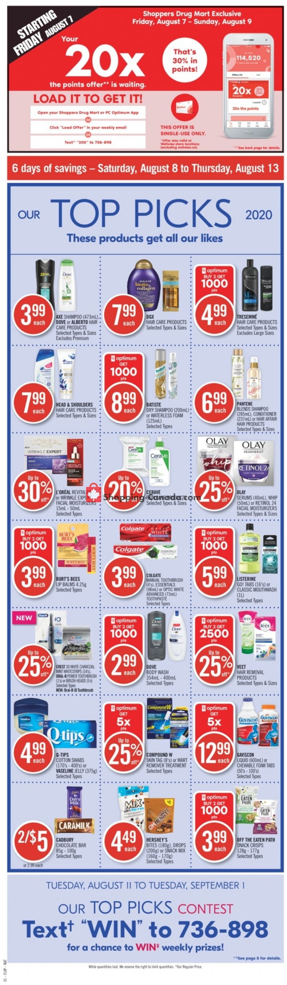 Shoppers Drug Mart flyer from Saturday August 8, 2020 to Thursday August 13, 2020 - page 2