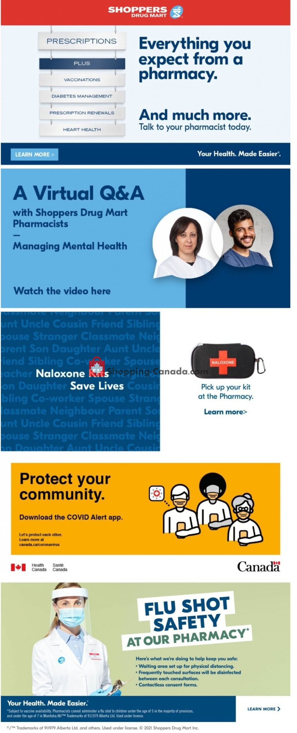 Shoppers Drug Mart flyer from Saturday January 16, 2021 to Thursday January 21, 2021 - page 1