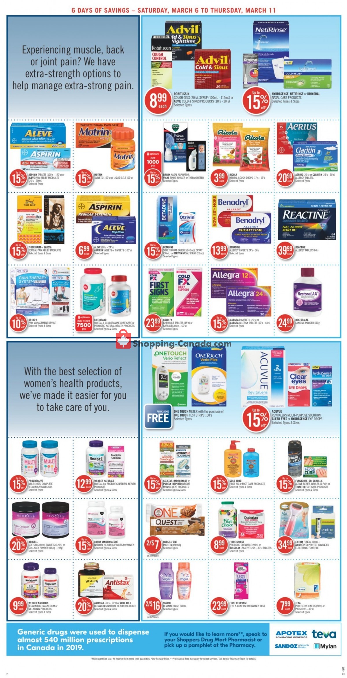 Shoppers Drug Mart flyer from Saturday March 6, 2021 to Thursday March 11, 2021 - page 6