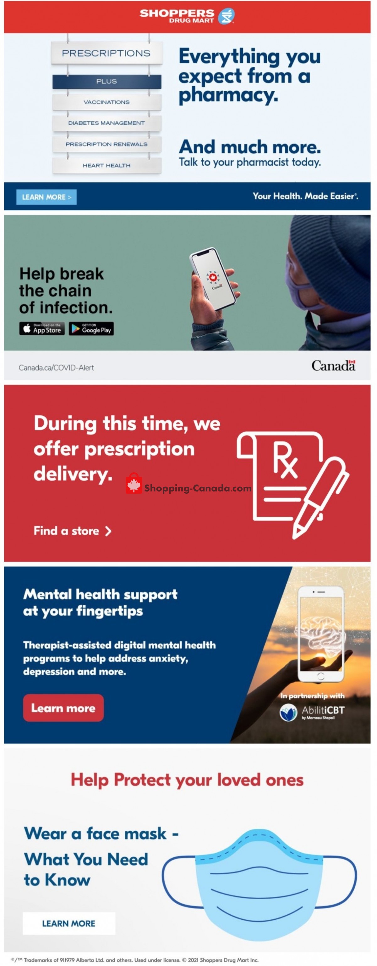 Shoppers Drug Mart flyer from Saturday May 15, 2021 to Thursday May 20, 2021 - page 1