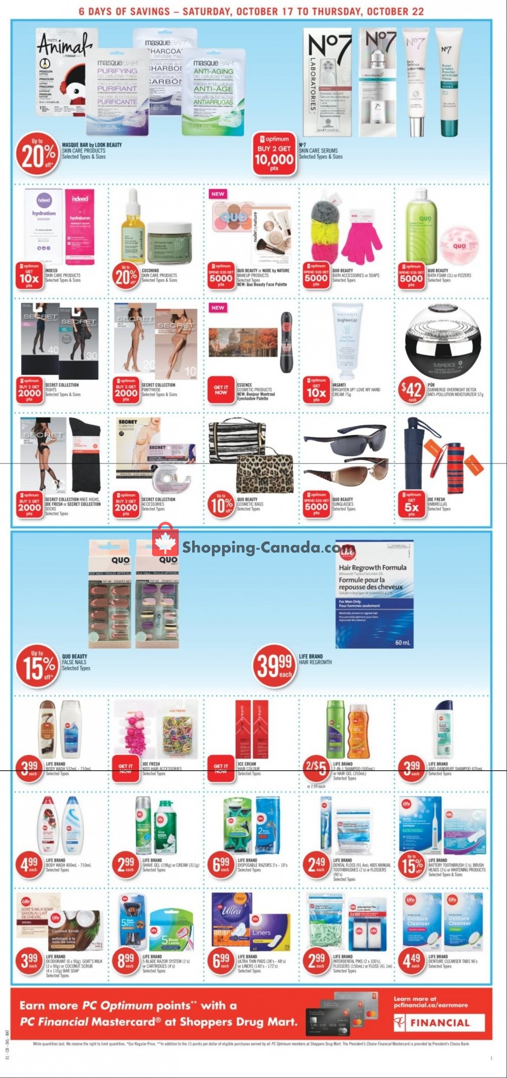 Shoppers Drug Mart flyer from Saturday October 17, 2020 to Thursday October 22, 2020 - page 21