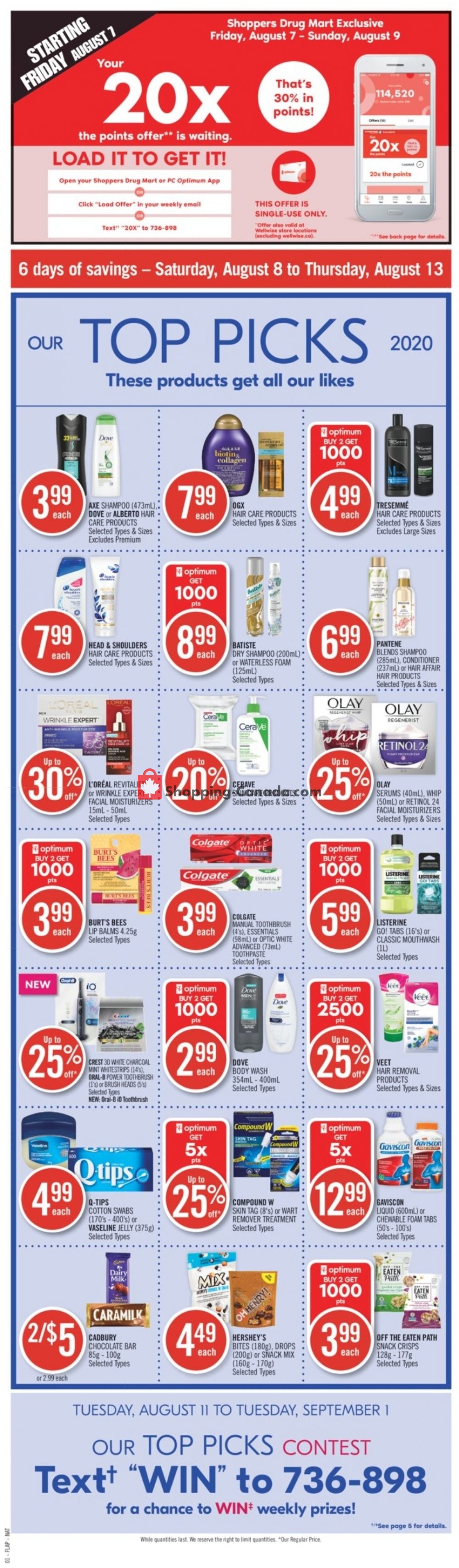 Shoppers Drug Mart flyer from Saturday August 8, 2020 to Thursday August 13, 2020 - page 2