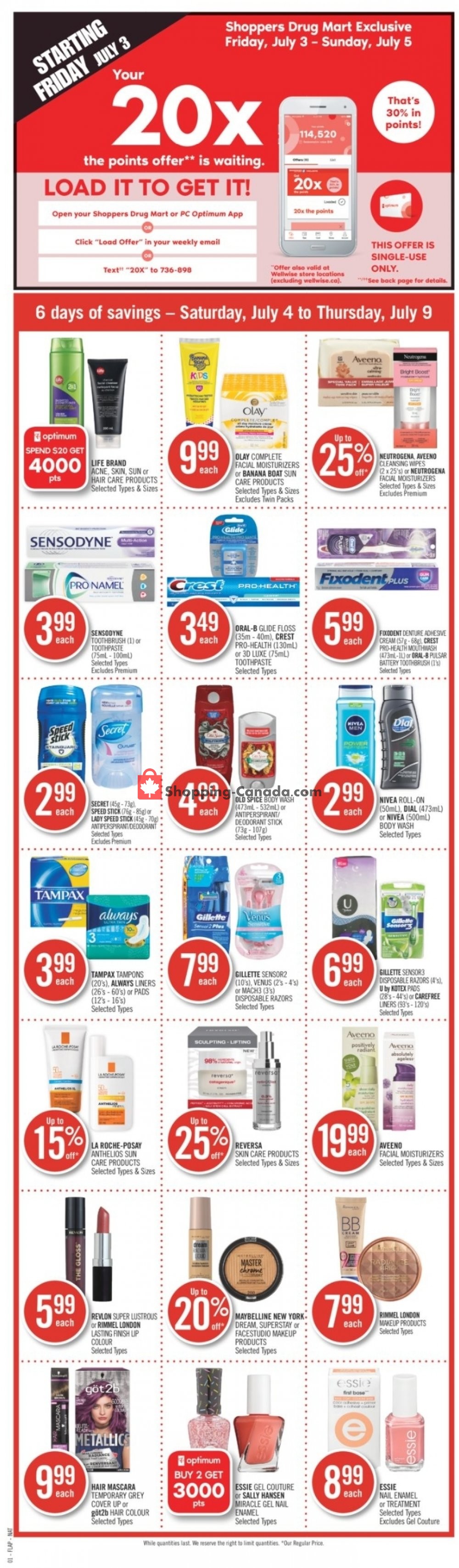 Shoppers Drug Mart flyer from Saturday July 4, 2020 to Thursday July 9, 2020 - page 1