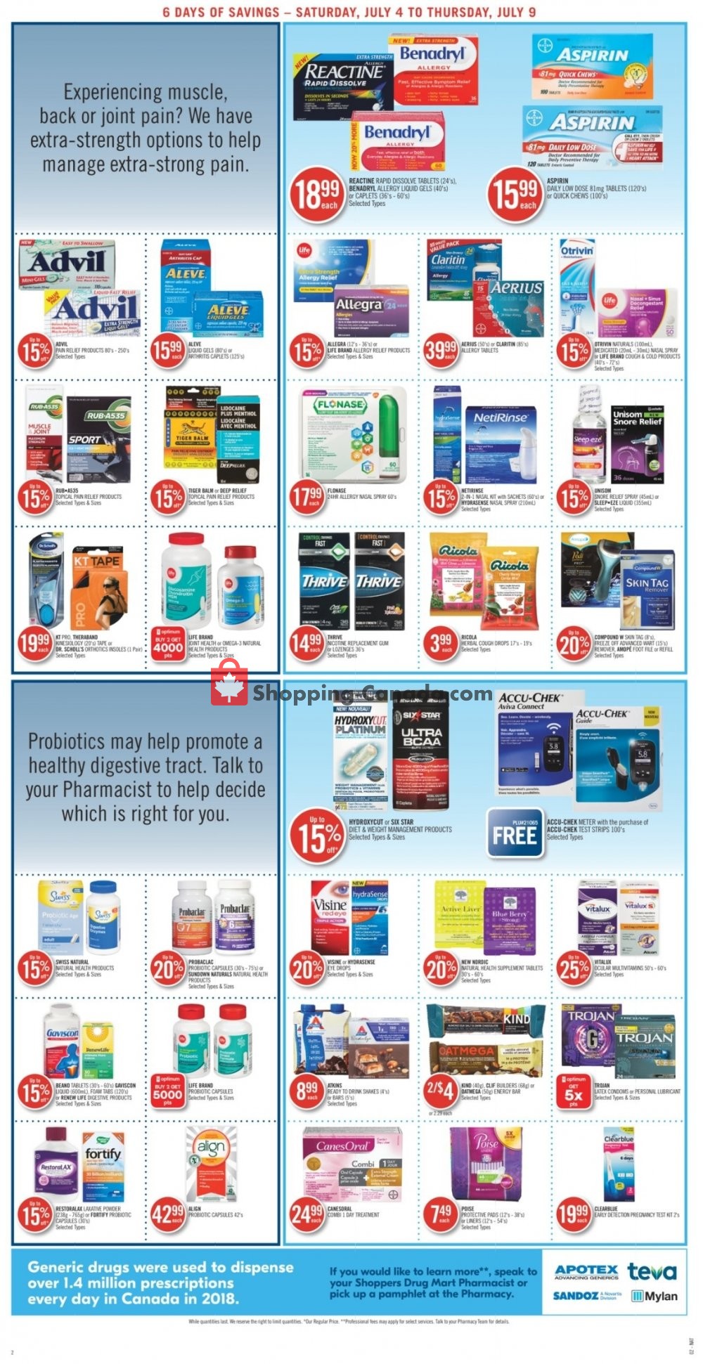 Shoppers Drug Mart flyer from Saturday July 4, 2020 to Thursday July 9, 2020 - page 4