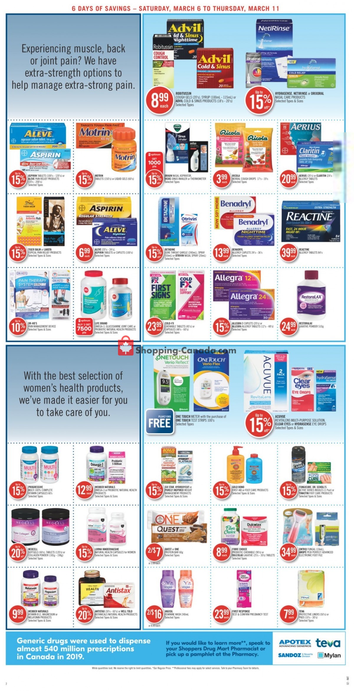 Shoppers Drug Mart flyer from Saturday March 6, 2021 to Thursday March 11, 2021 - page 6