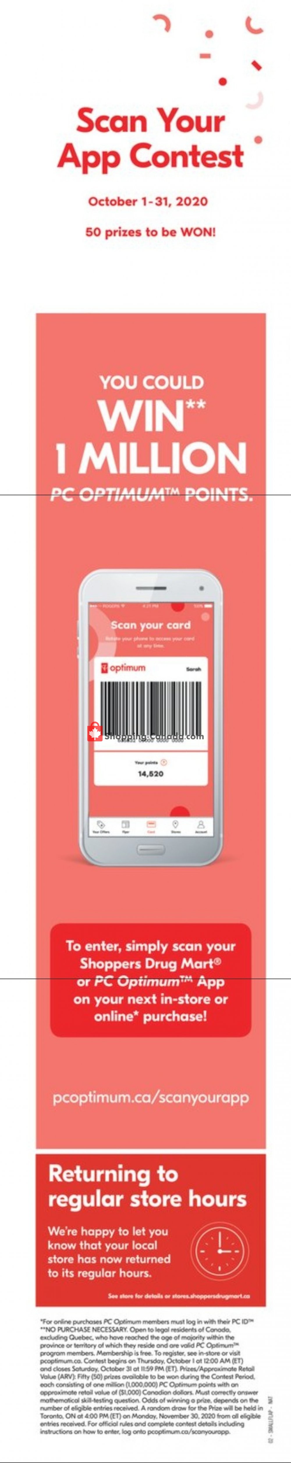 Shoppers Drug Mart flyer from Saturday October 17, 2020 to Thursday October 22, 2020 - page 1
